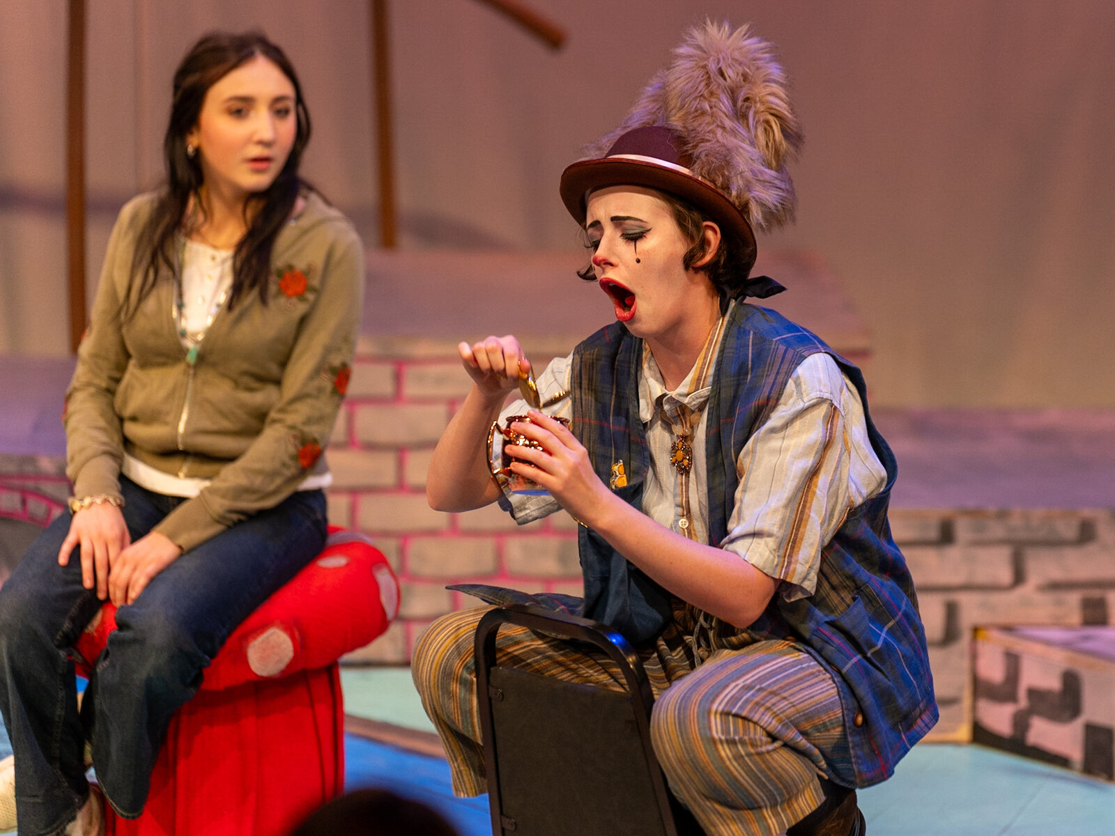 Ollie Gibson as the March Hare in Alice in Wonderland