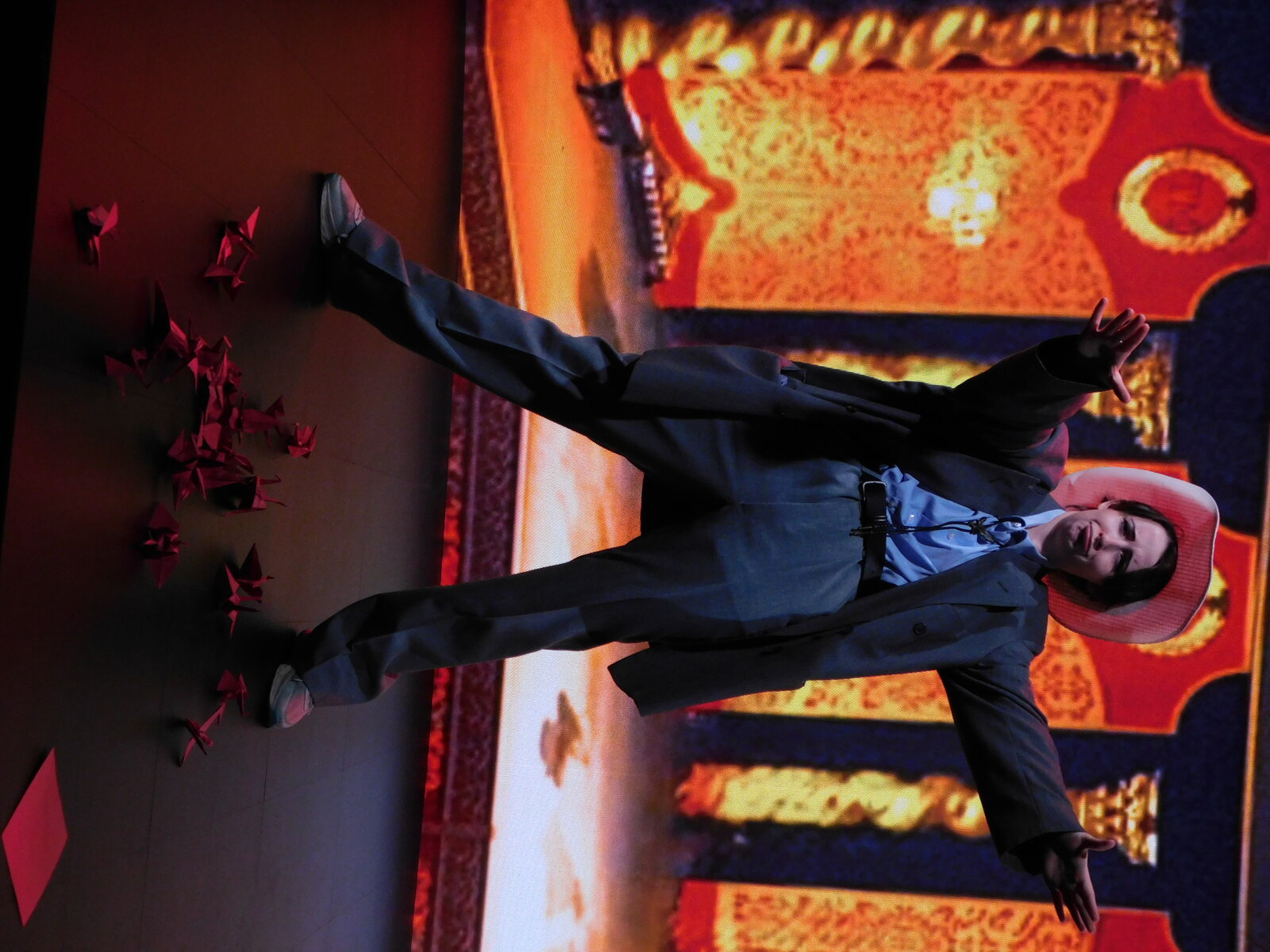 Ollie Gibson as John Jay Jackson Jr. in a devised capstone performance
