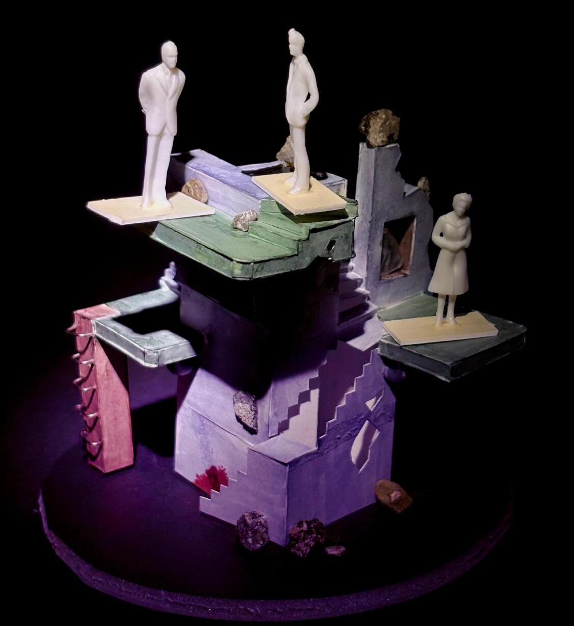 Macbeth lit set model designed by Ollie Gibson