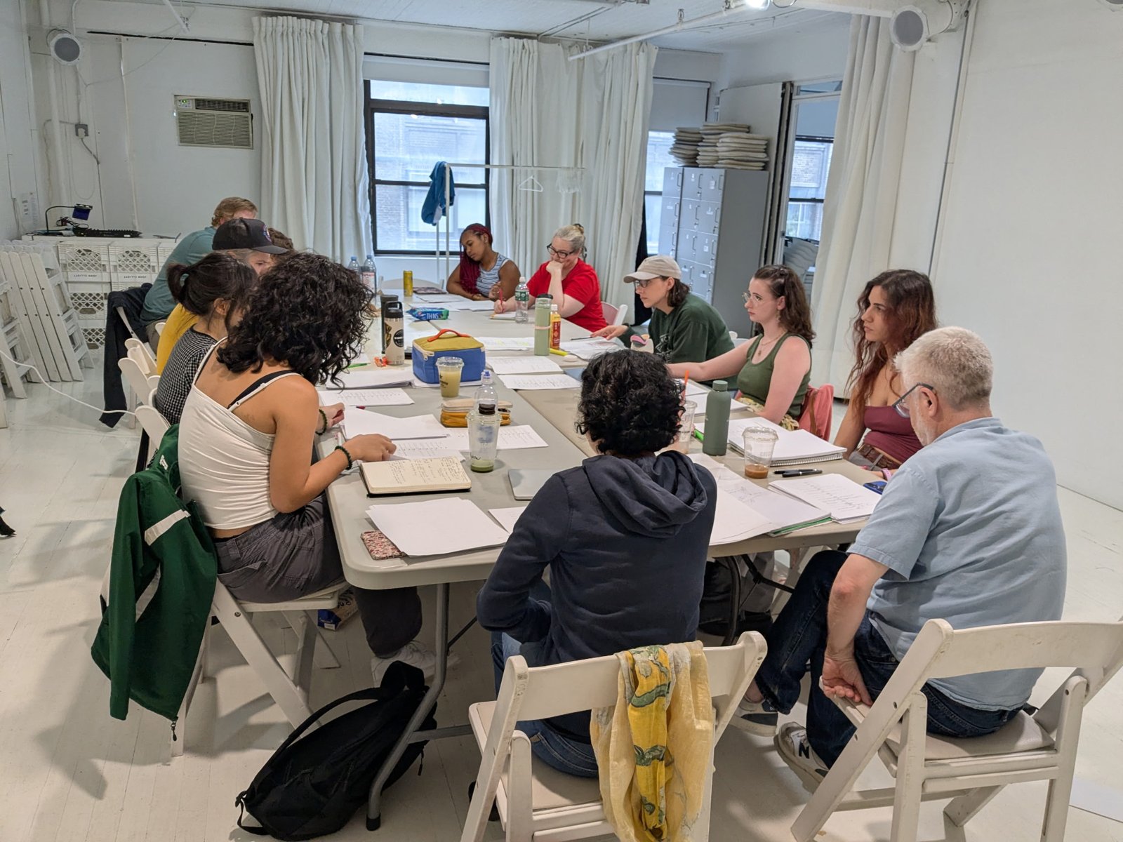 Ollie Gibson at The Farm Theater Playwriting Workshop, New York City